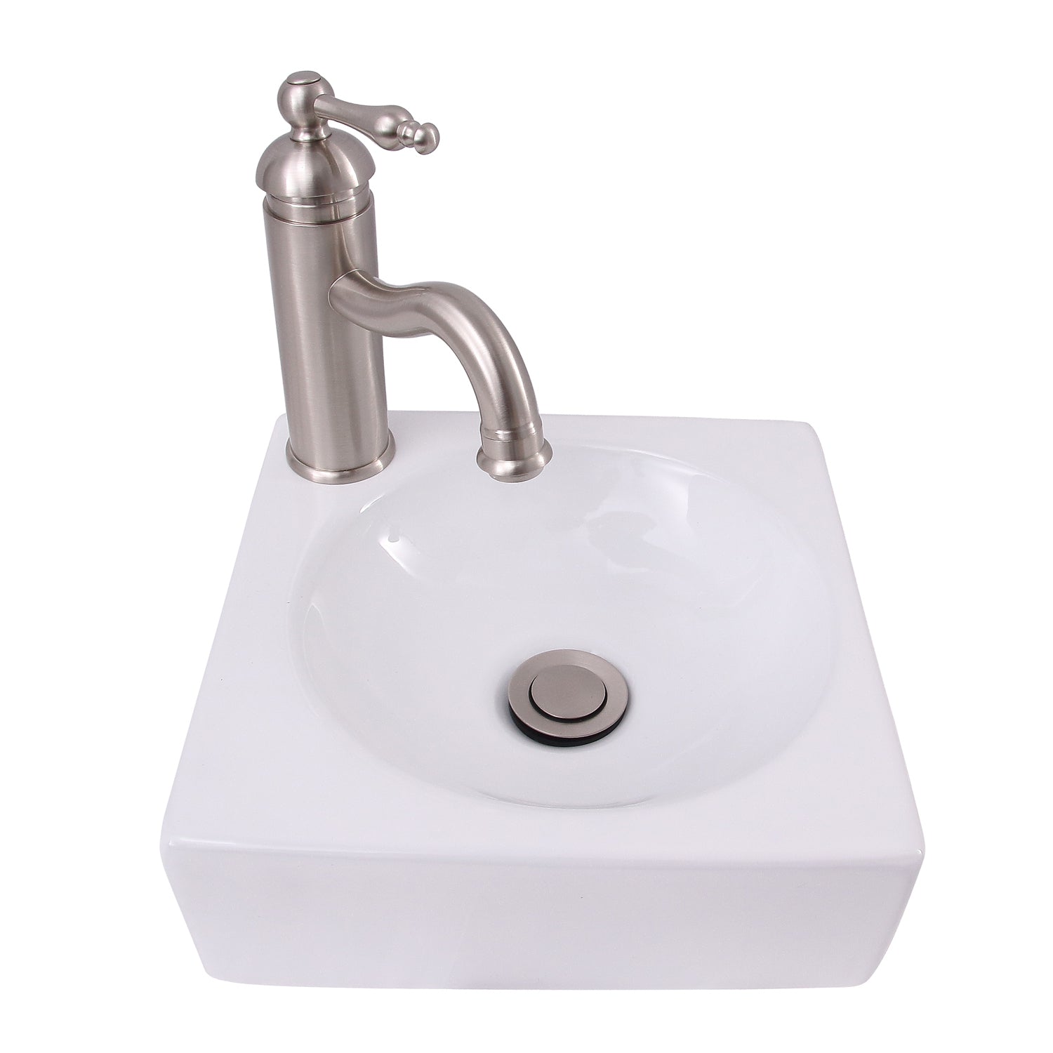 Barclay Trixie — Lavabo de Pared Cuadrado de Cerámica — imagen 1