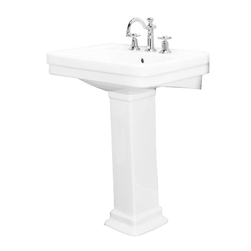 Barclay Sussex 550 — Lavabo con Pedestal Rectangular de Cerámica — imagen 4