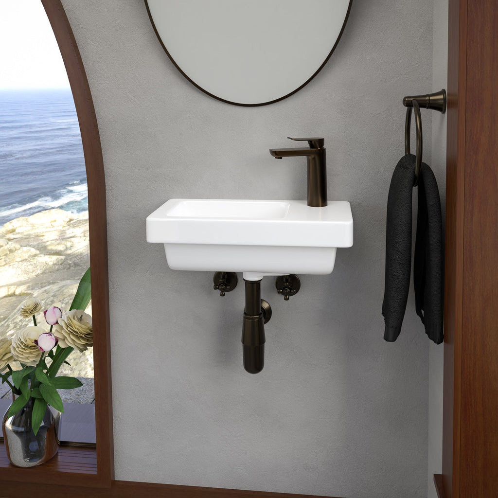 Barclay Resort 450 — Lavabo de Pared Rectangular de Cerámica — imagen 6