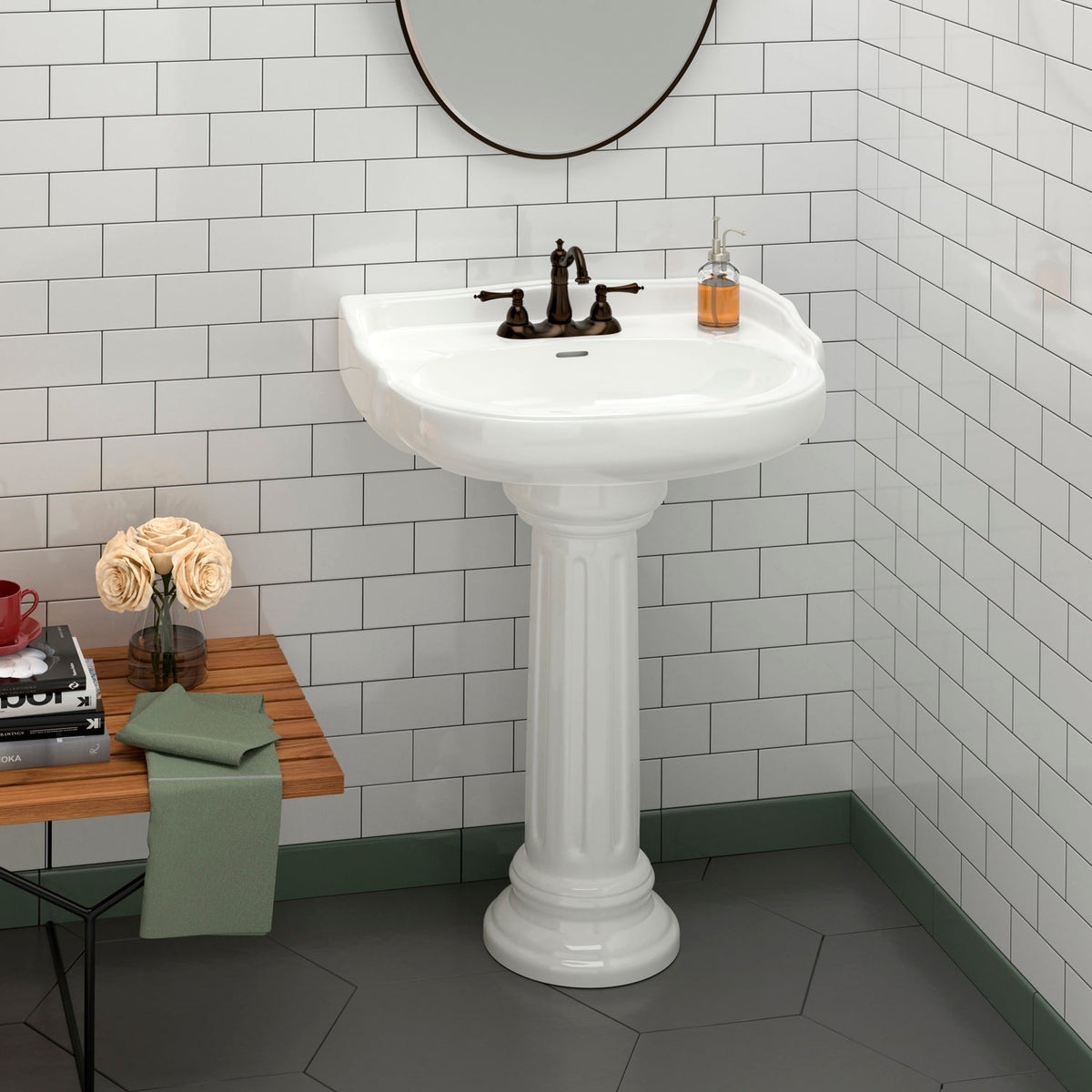 Barclay Victoria — Lavabo con Pedestal de Cerámica — imagen 3