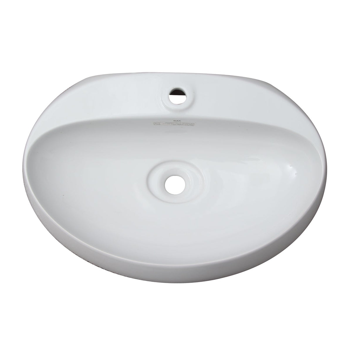 Barclay RAK Cloud 550 — Lavabo de Pared Oval de Cerámica — imagen 3