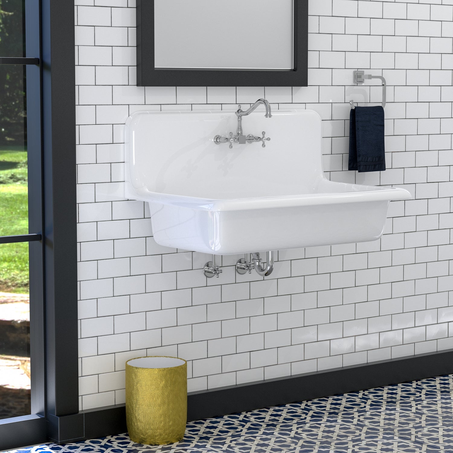 Barclay Kerville 36" — Lavabo de Pared Rectangular de Hierro Fundido — imagen 5