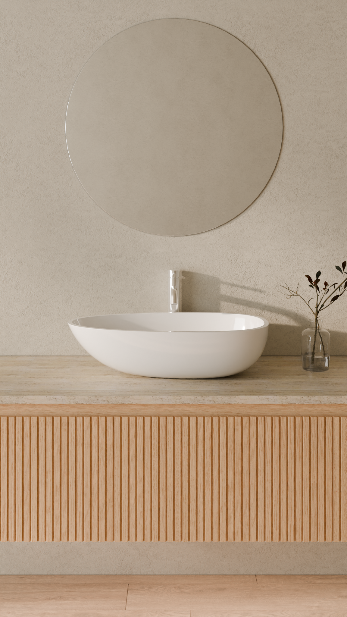 Badeloft Lavabo de Sobreponer Almendra WB-01