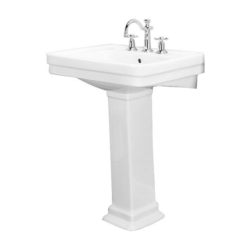 Barclay Sussex 550 — Lavabo con Pedestal Rectangular de Cerámica — imagen 2