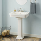Barclay Sussex 550 — Lavabo con Pedestal Rectangular de Cerámica — imagen 5