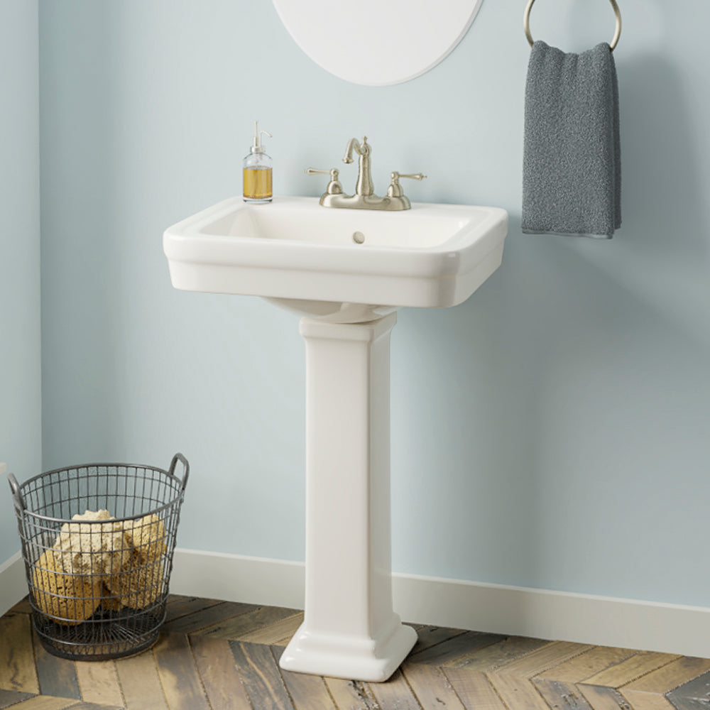 Barclay Sussex 550 — Lavabo con Pedestal Rectangular de Cerámica — imagen 5