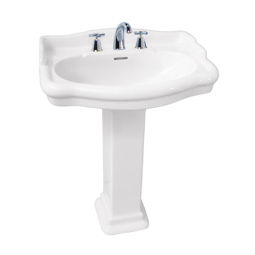Barclay Stanford 600 — Lavabo con Pedestal Rectangular de Cerámica — imagen 2