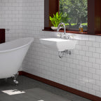 Barclay Summit 500 — Lavabo de Pared Rectangular de Cerámica — imagen 3