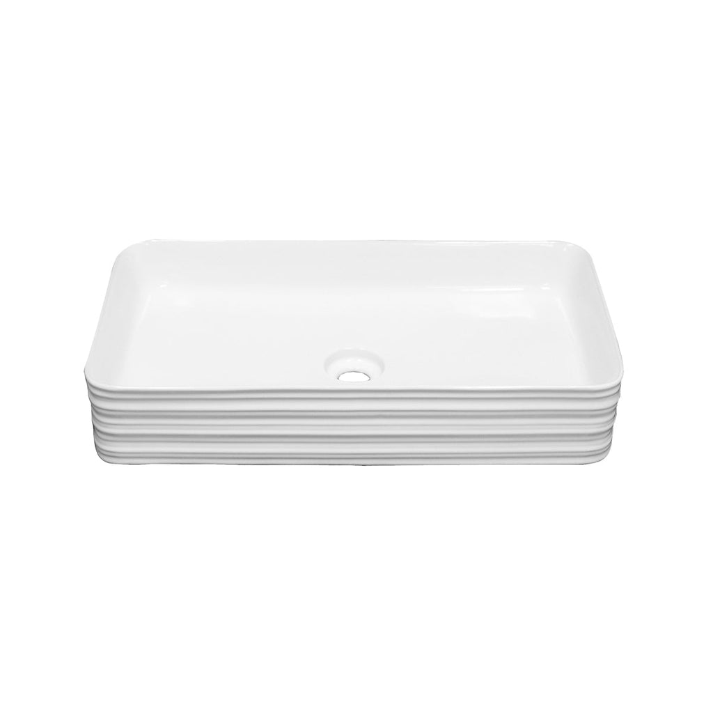 Barclay Asa 26" — Lavabo de Sobreponer Rectangular de Cerámica — imagen 3