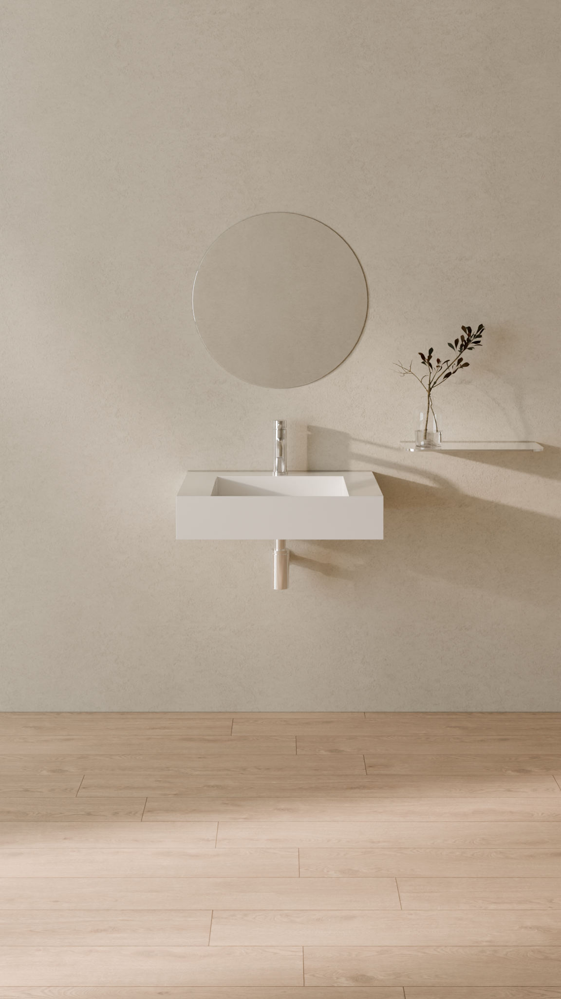Badeloft Lavabo de Pared Tipo Rampa WT-04-E