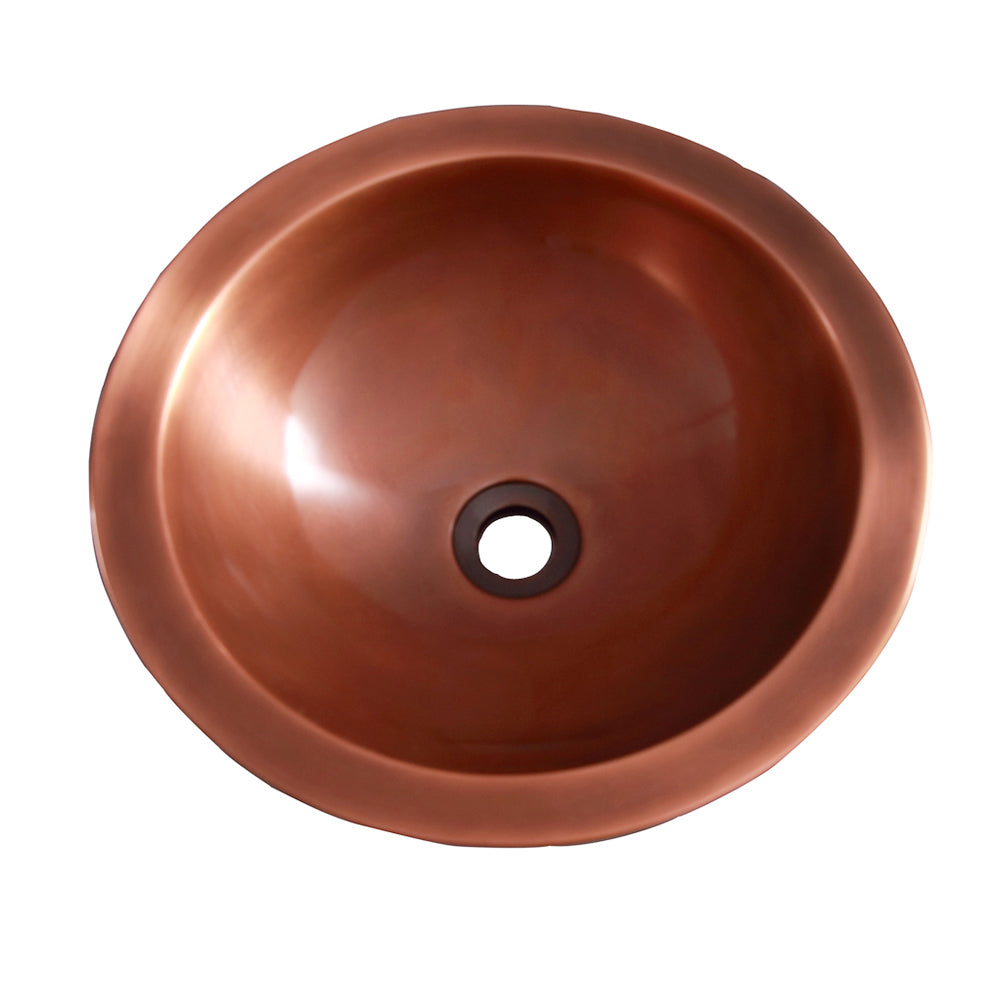 Barclay Addie Embossed — Lavabo de Sobreponer Redondo de Cobre — imagen 4