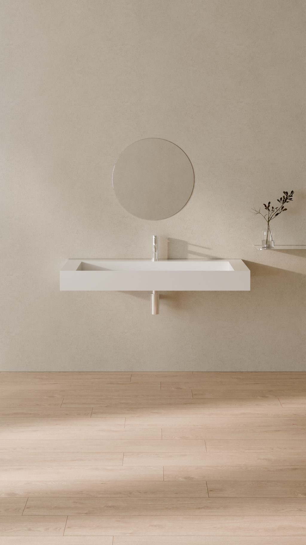 Badeloft Lavabo de Pared Tipo Rampa WT-04-C