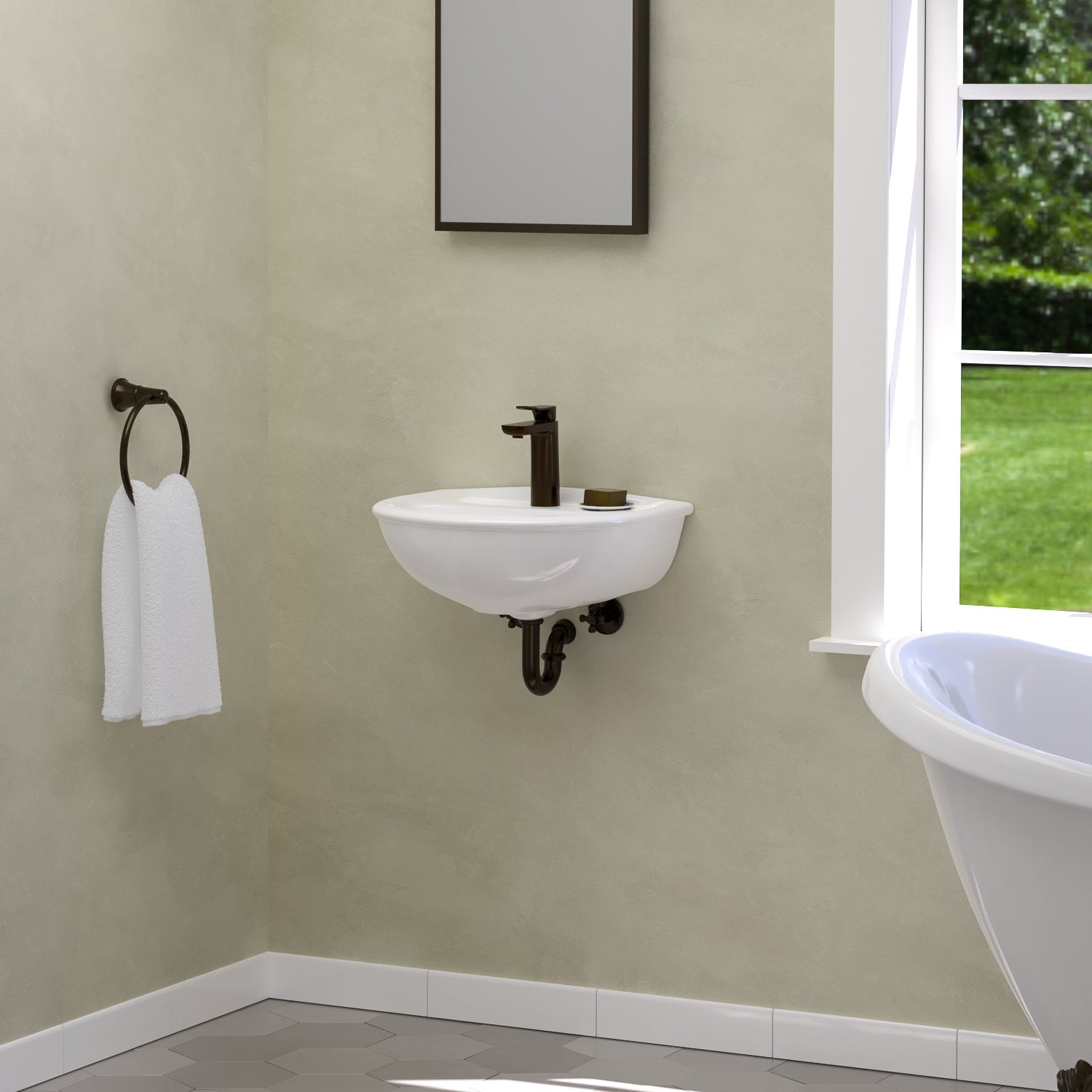 Barclay Karla 450 — Lavabo de Pared de Cerámica — imagen 2