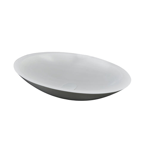 Barclay Lila — Lavabo de Sobreponer Oval de Resina de Piedra — imagen 1
