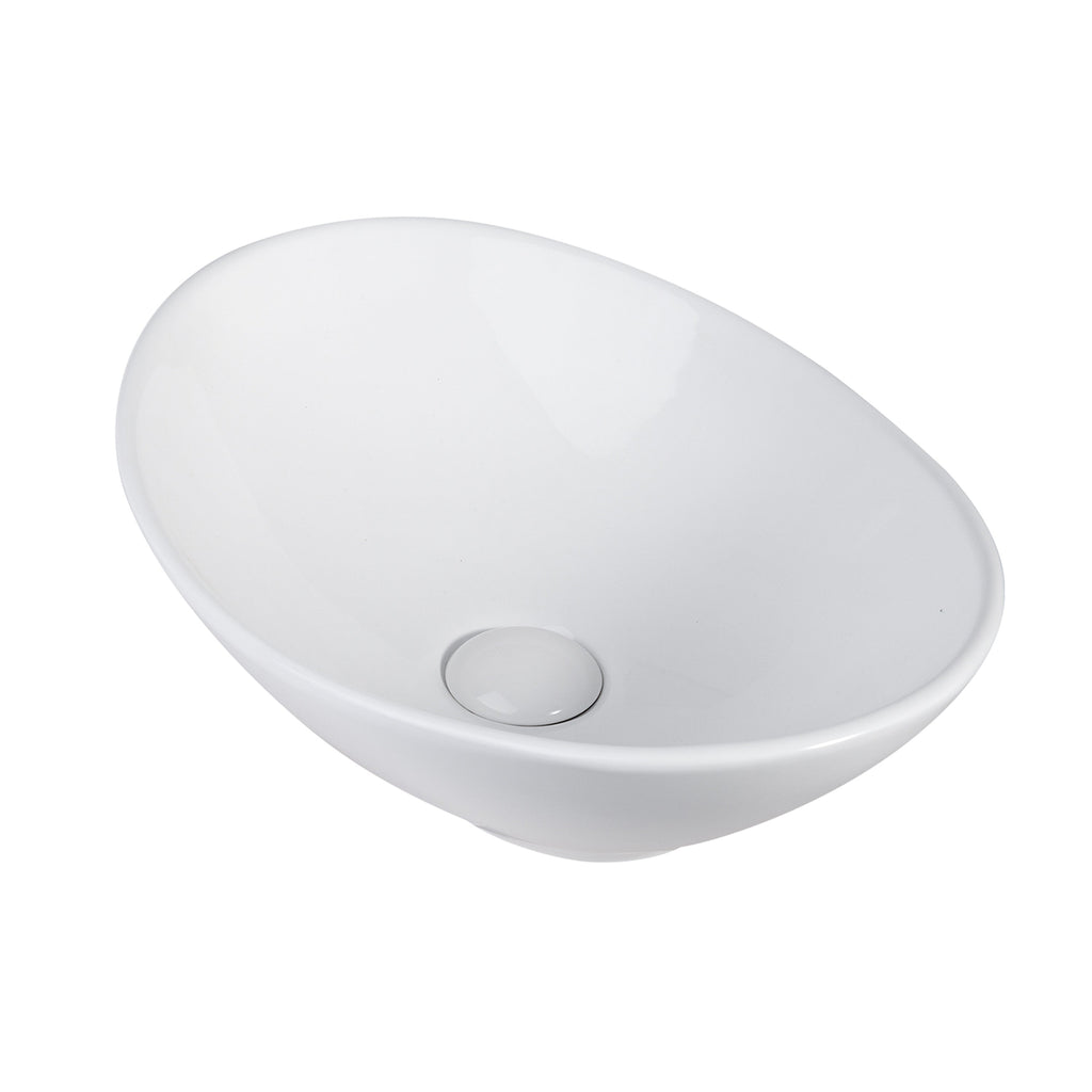 Barclay Cavalier 18" — Lavabo de Sobreponer Oval de Cerámica — imagen 2