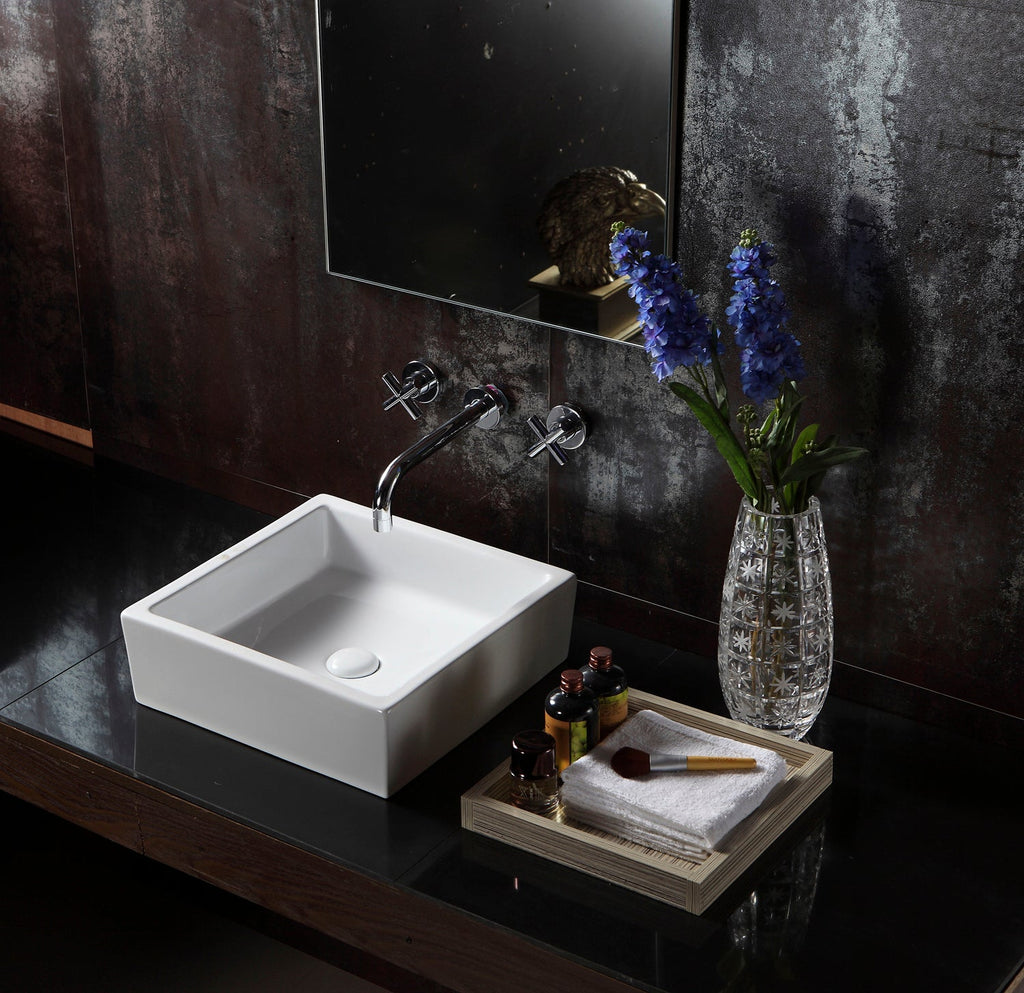 Barclay Merom — Lavabo de Sobreponer Cuadrado de Cerámica — imagen 3