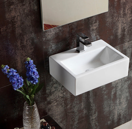 Barclay Linden — Lavabo de Pared Rectangular de Cerámica — imagen 2