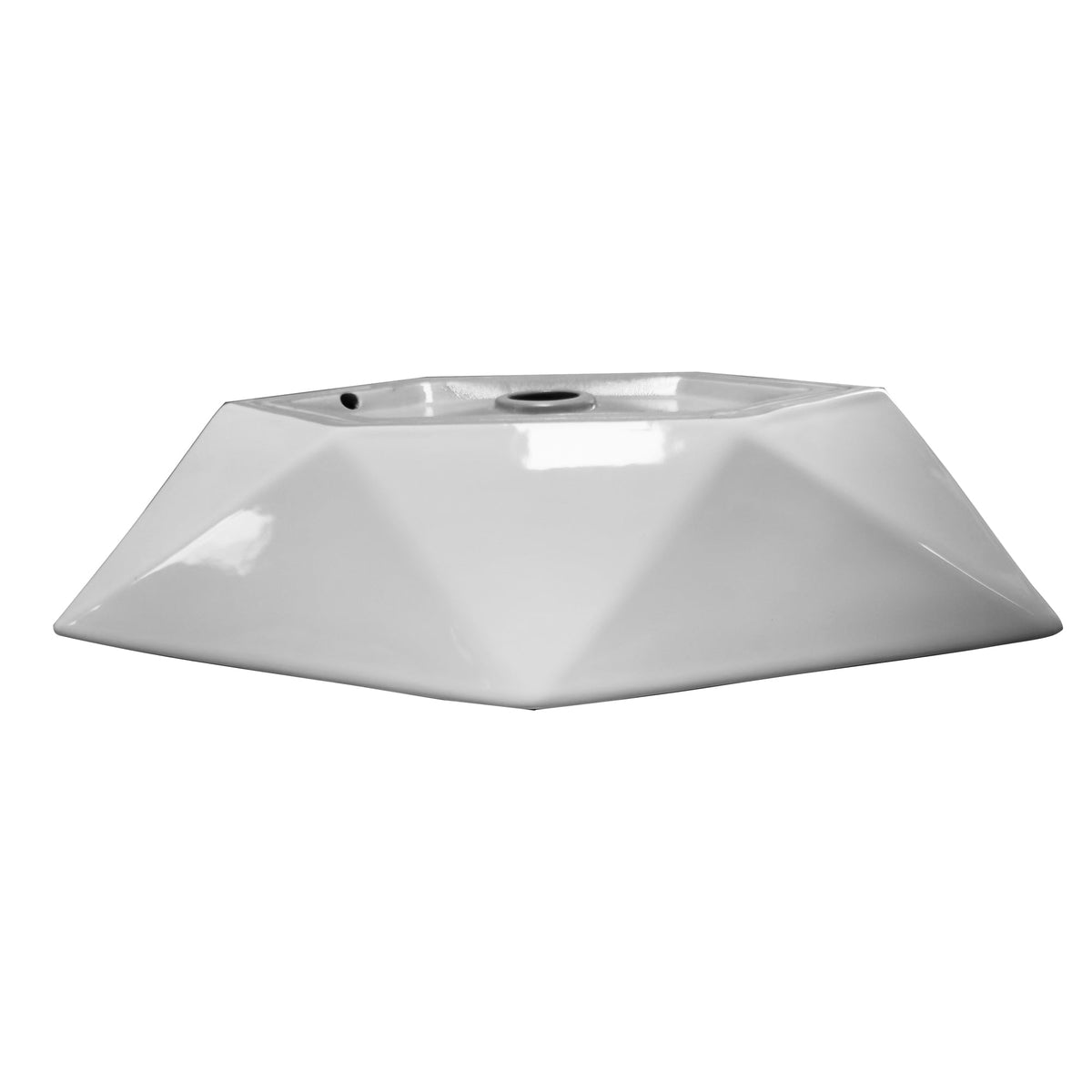 Barclay Angelina 25" Wide Hexagon — Lavabo de Sobreponer de Cerámica — imagen 3