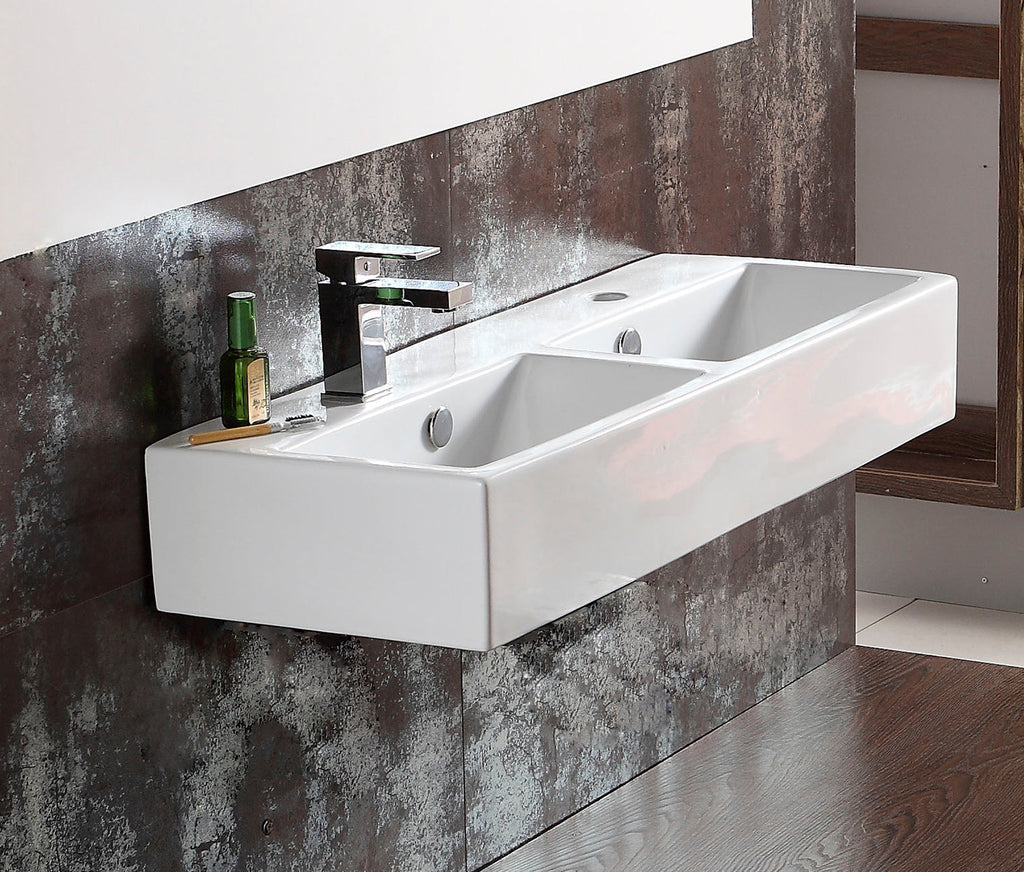 Barclay Winfield — Lavabo de Pared Rectangular de Cerámica — imagen 3