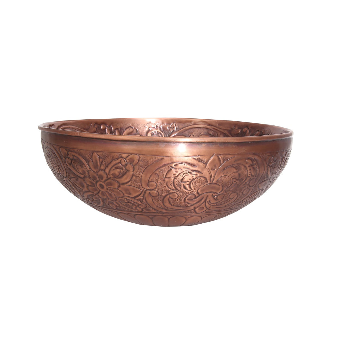 Barclay Arandas 15" — Lavabo de Sobreponer Redondo de Cobre — imagen 3