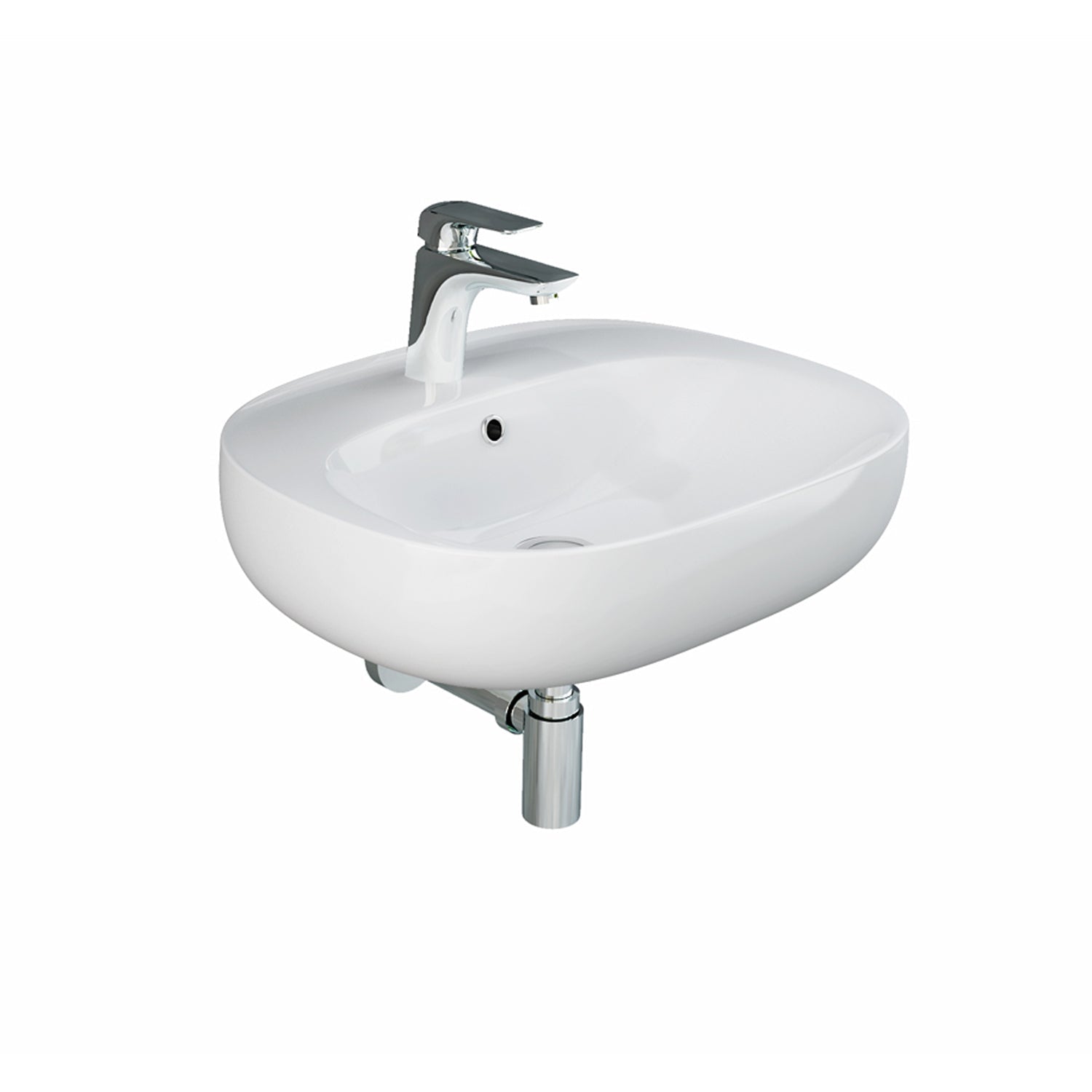 Barclay RAK Illusion 550 — Lavabo de Pared Oval de Cerámica — imagen 2