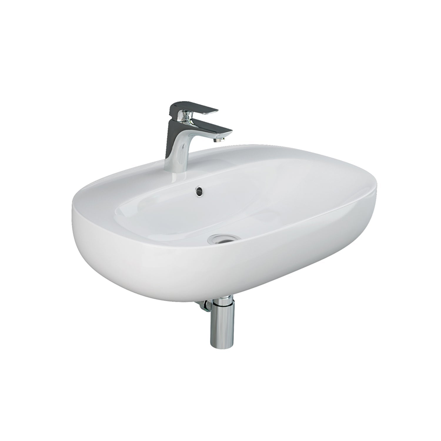 Barclay RAK Illusion 650 — Lavabo de Pared Oval de Cerámica — imagen 2