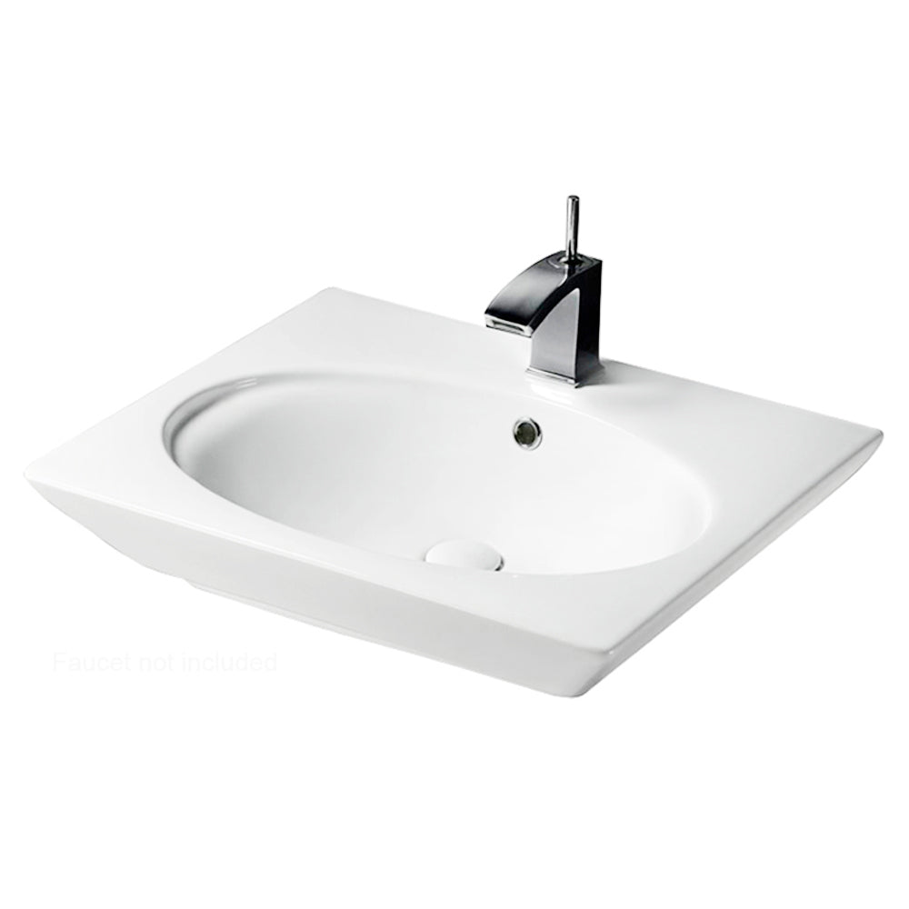 Barclay Opulence Basin – “Hers” — Lavabo de Pared Rectangular de Fireclay — imagen 1