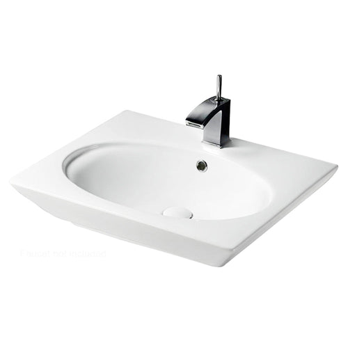 Barclay Opulence Basin – “Hers” — Lavabo de Pared Rectangular de Fireclay — imagen 1