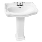 Barclay Stanford 600 — Lavabo con Pedestal Rectangular de Cerámica — imagen 1