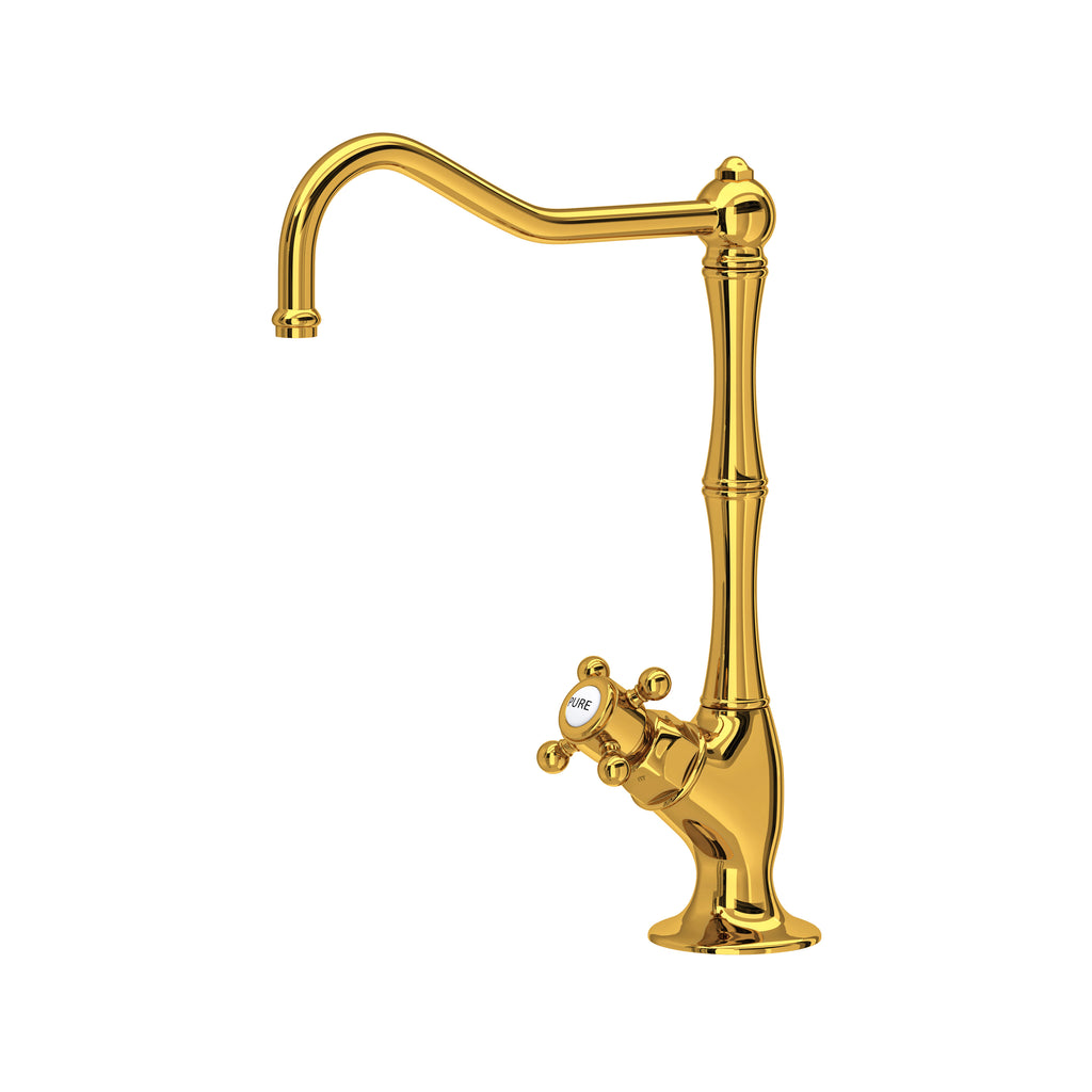 Rohl Acqui Mezcladora Filtradora de Cocina - Manija de Cruz - Latón sin Laca
