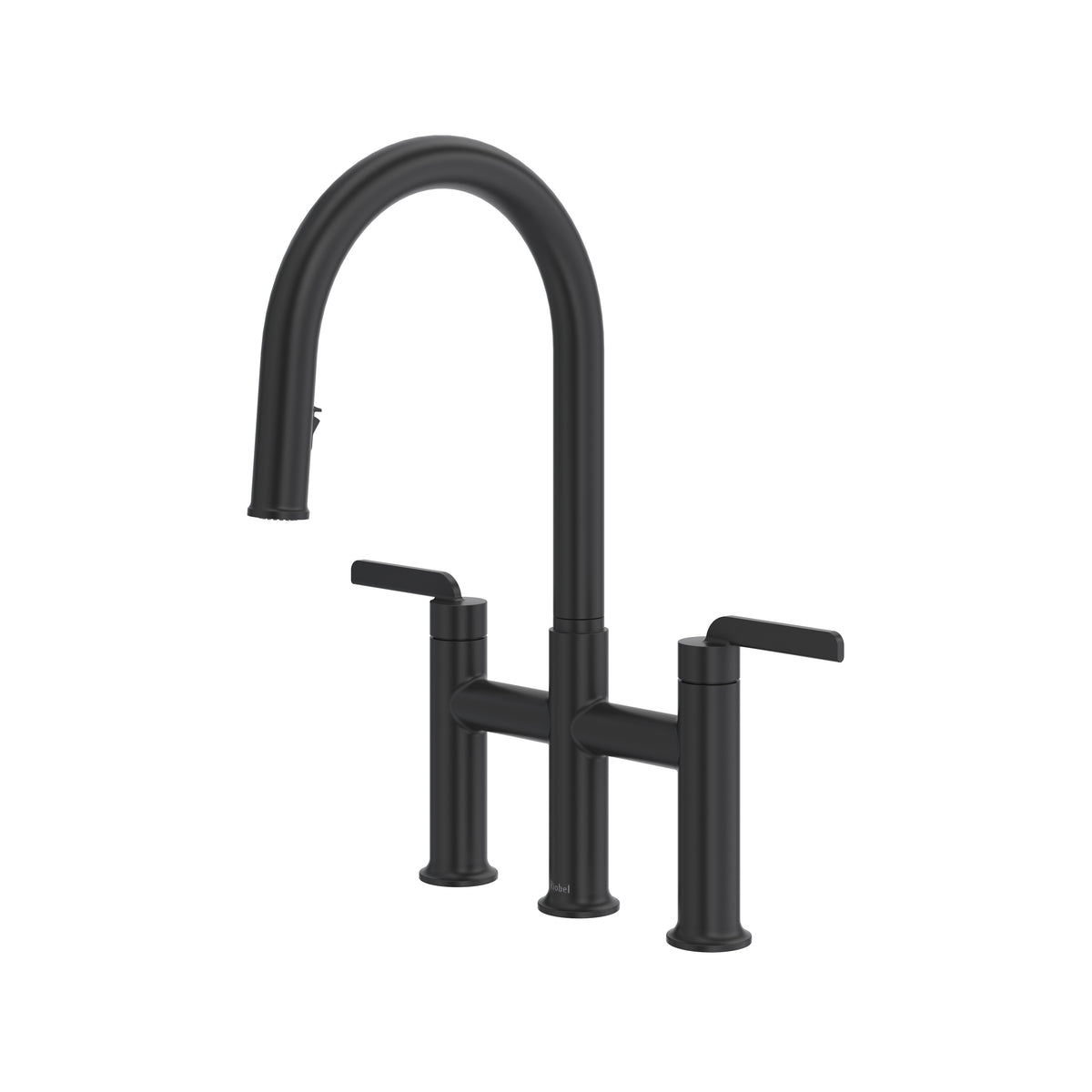 Rohl Authentica Mezcladora de Cocina Tipo Puente Extraíble Surtidor en C - Negro