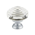 Emtek Perilla Deco de Vidrio — Cromo Pulido
