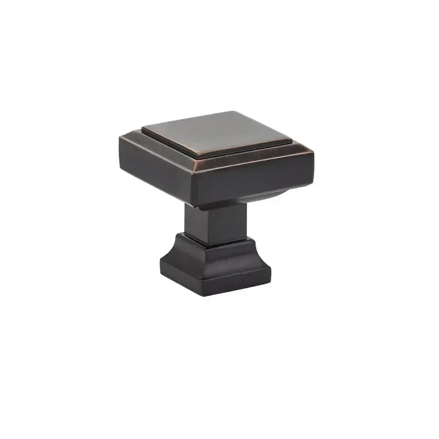 Emtek Perilla Geometric Cuadrada — Bronce Aceitado