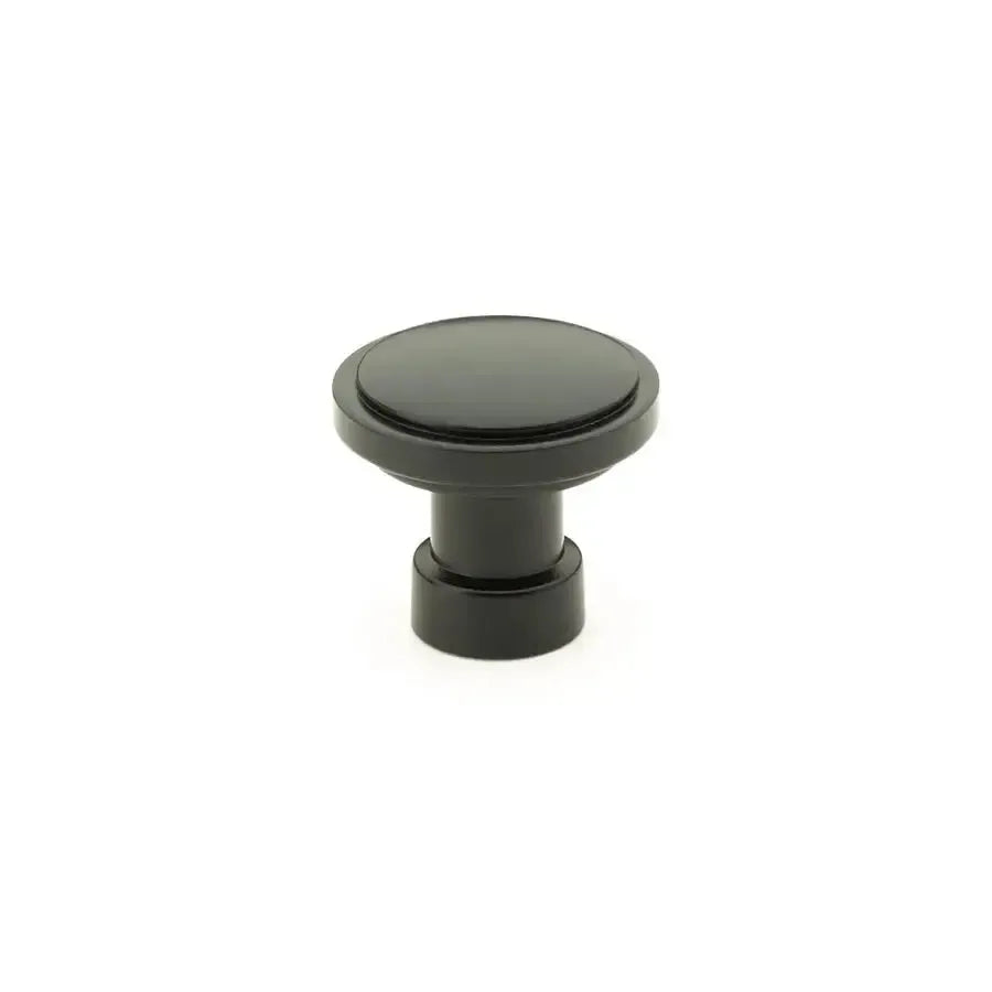 Emtek Perilla de Gabinete Haydon Industrial Moderna, 1-1/4" — Negro Mate