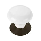 Emtek Perilla de Gabinete Ice de Porcelana, 1-3/8" — Bronce Aceitado