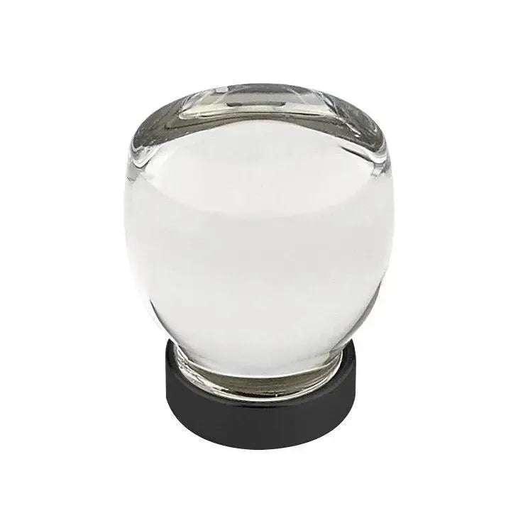 Emtek Perilla Juneau de Vidrio, 1-1/8" — Negro Mate