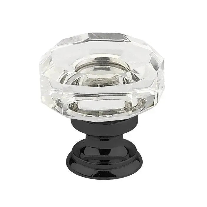 Emtek Perilla Lowell de Vidrio, 1-3/8" — Negro Mate
