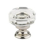 Emtek Perilla Lowell de Vidrio, 1-3/8" — Níquel Satinado