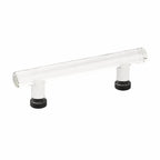 Emtek Jaladera de Barra Moderna de Vidrio, 4" cc — Negro Mate