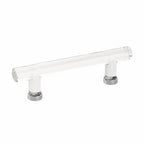 Emtek Jaladera de Barra Moderna de Vidrio, 4" cc — Cromo Pulido