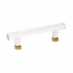 Emtek Jaladera de Barra Moderna de Vidrio, 4" cc — Latón sin Laca