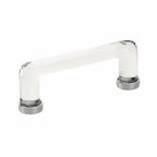 Emtek Jaladera Moderna de Vidrio, 4" cc — Cromo Pulido