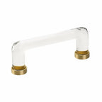 Emtek Jaladera Moderna de Vidrio, 4" cc — Latón Satinado