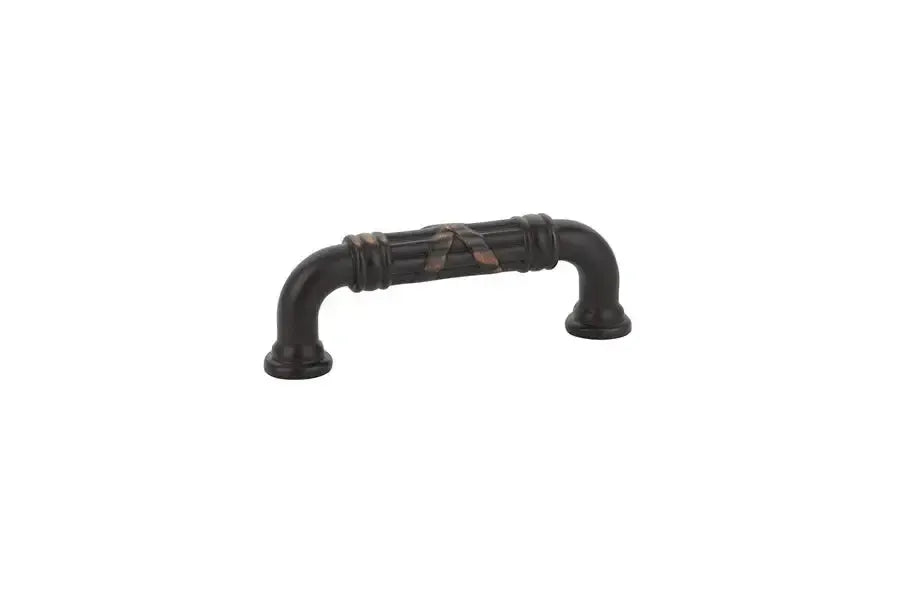 Emtek Jaladera Ribbon Reed Estate — Bronce Aceitado