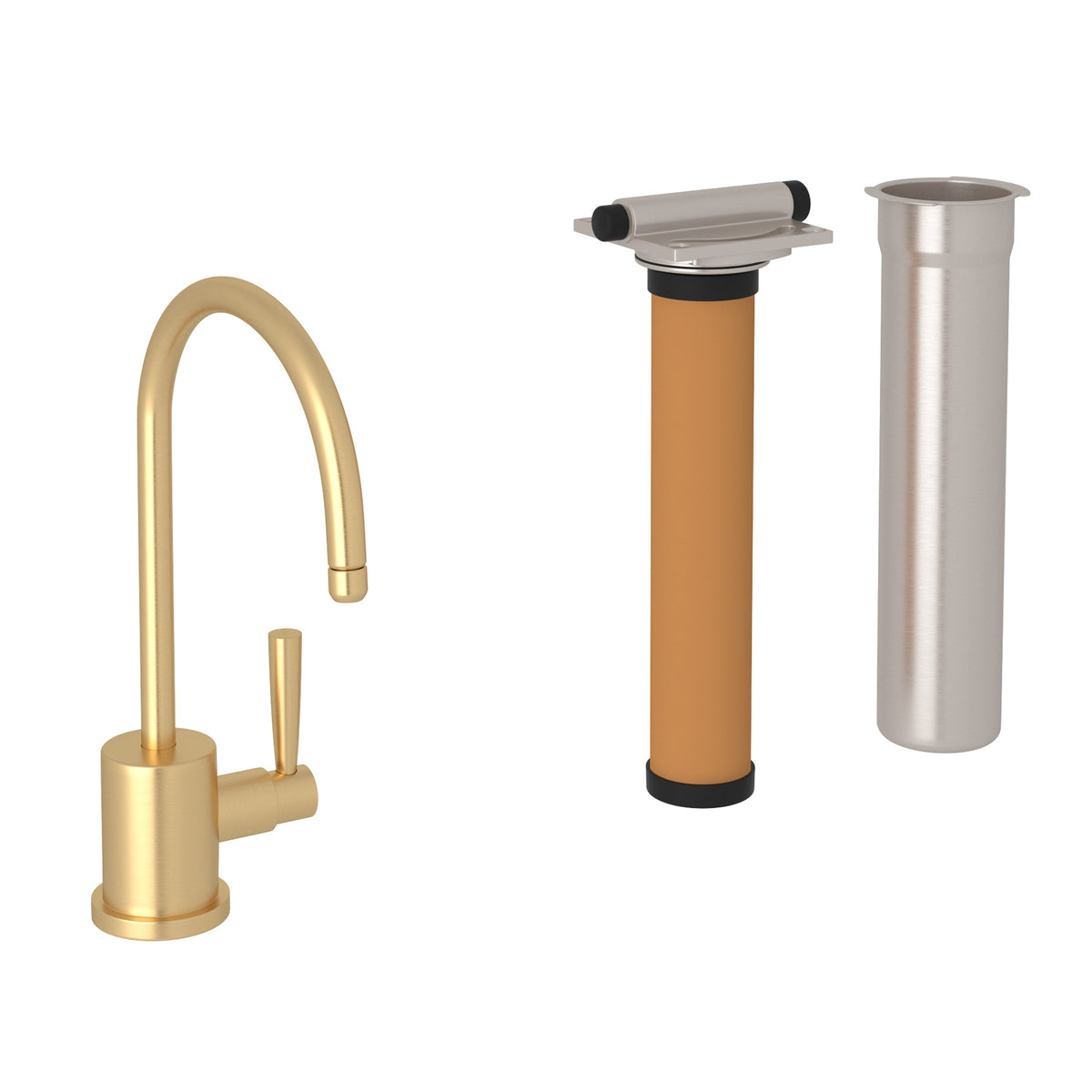 Rohl Holborn Kit de Mezcladora Filtradora de Cocina - Oro Inglés Satinado