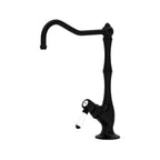 Rohl Acqui Mezcladora Filtradora de Cocina - Palanca de Porcelana Blanca - Negro Mate