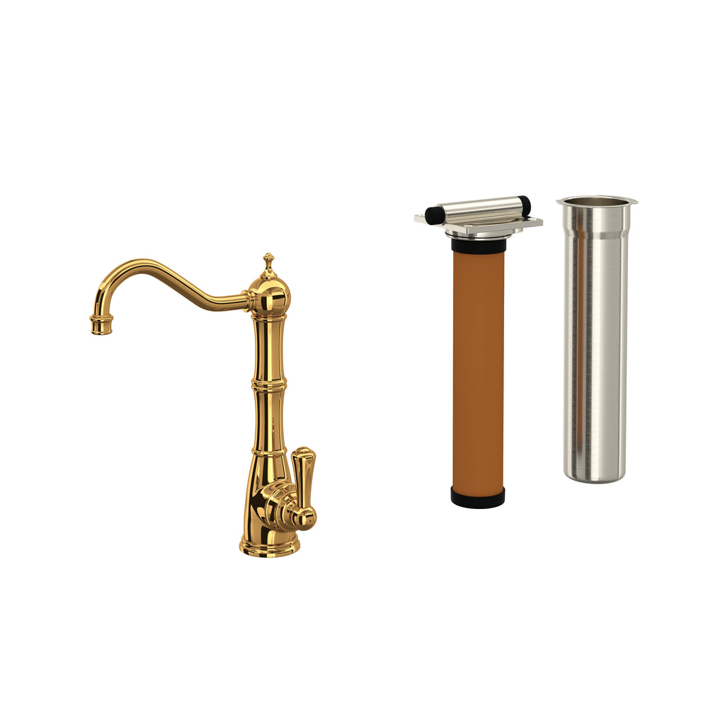 Rohl Edwardian Kit de Mezcladora Filtradora de Cocina - Oro Inglés