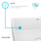 Elkay Tarja Fireclay 33" x 18-13/16" x 9-5/8" de Un Tazón Farmhouse (Kit) — ambiente de cocina