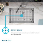 Elkay Tarja Crosstown® Calibre 18 Acero Inoxidable 31-1/2" x 18-1/2" x 9" de Dos Tazones Iguales Bajo Cubierta — ambiente de cocina
