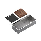 Rohl Culinario Tarja Workstation de Acero Inoxidable con Accesorios 40" - Acero Inoxidable Cepillado